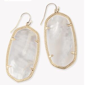 Kendra Scott Danielle Gold and White Mother of Pearl Earrings